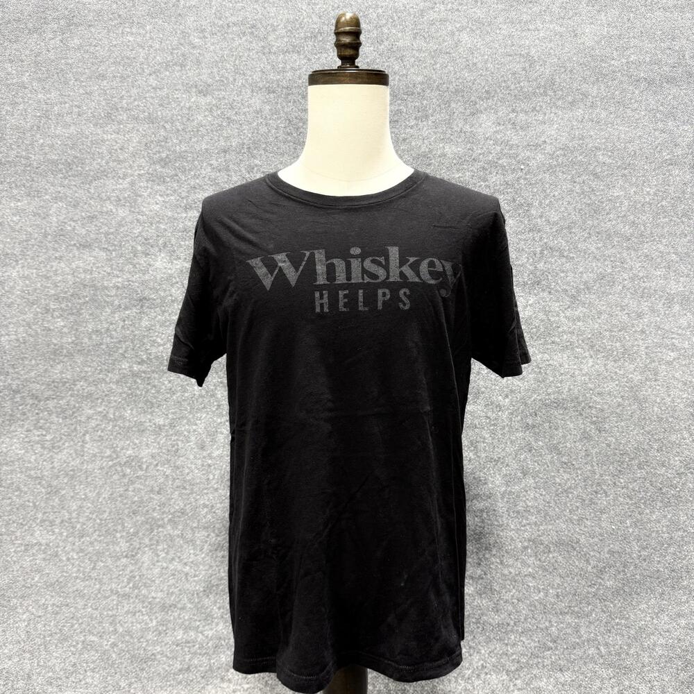 Grunt Style Shirt Mens Large Black Whiskey Helps Graphic T-Shirt Tee Patriotic